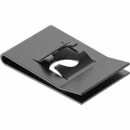 BSC PREFERRED Black-Phosphate Steel No-Slip Clip-On Nut No 10 .062 Max Thick .359 Hole Center to Edge, 25PK 94808A500